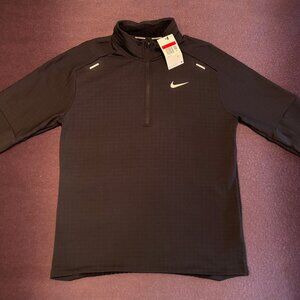 Brand-New Nike Running Black Quarter-Zip Performance Fleece Pullover Jacket